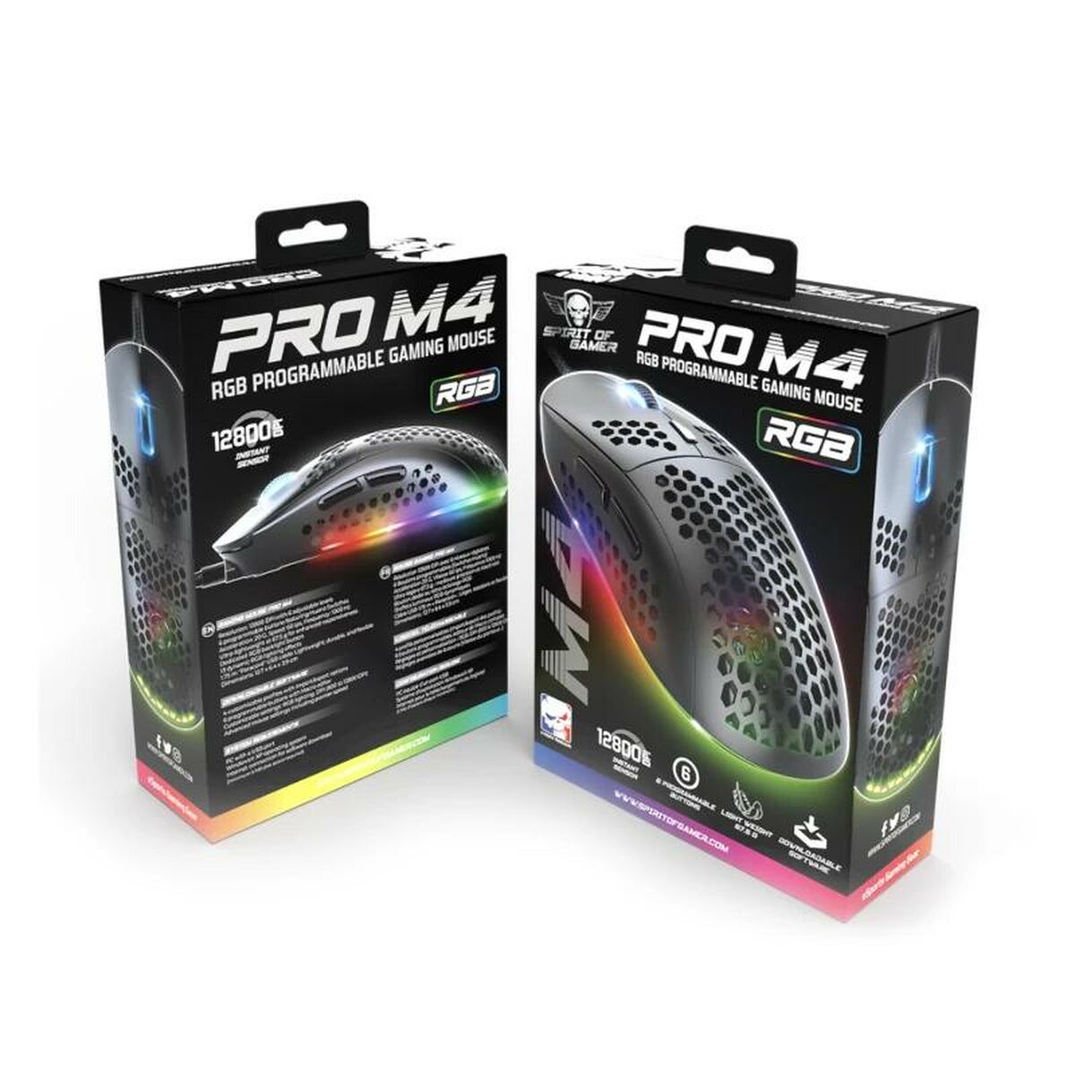 Mouse Spirit of Gamer Ratón Pro M4 Black
