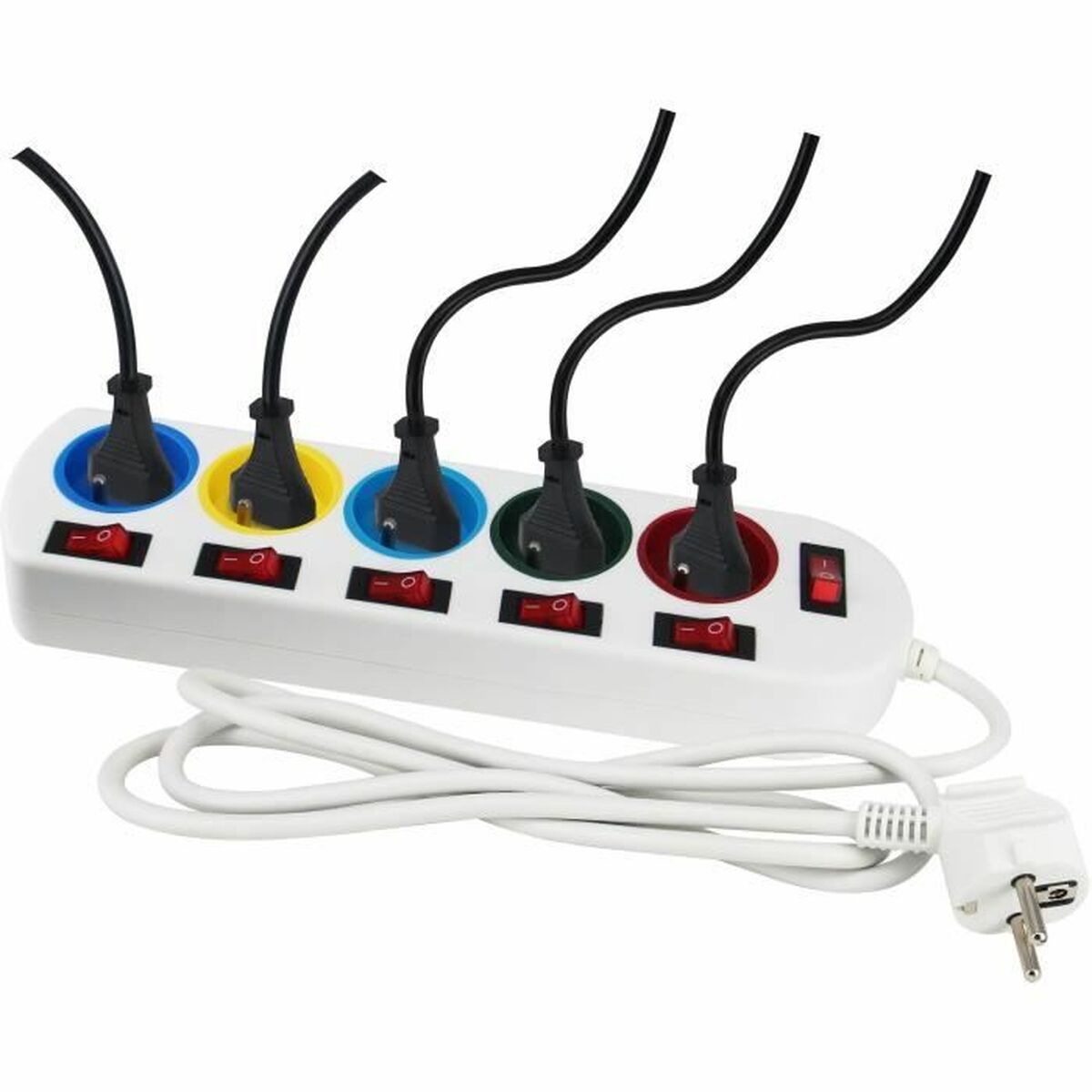 Power Socket - 5 sockets with Switch GAO 3680 W