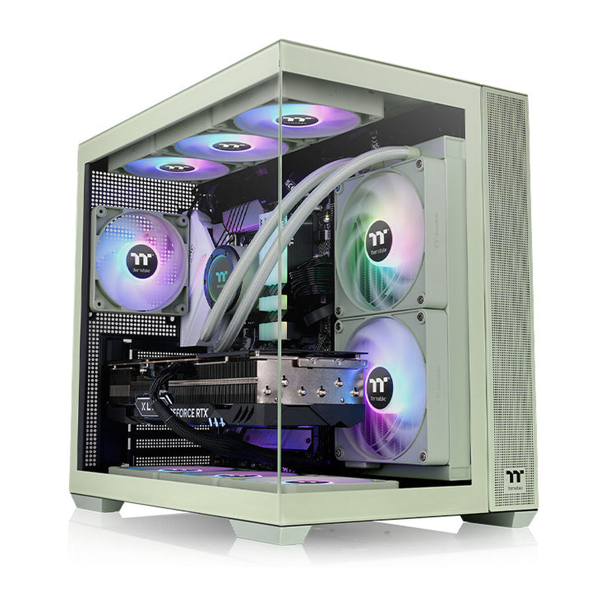 ATX Semi-tower Box THERMALTAKE View 380 TG ARGB Green