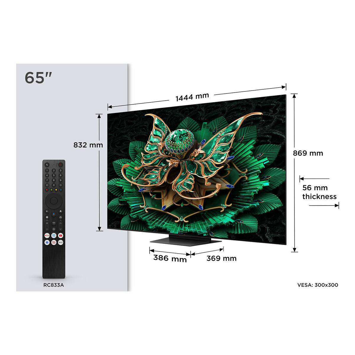 Smart TV TCL 65C7K 65" 4K Ultra HD HDR QD Mini LED