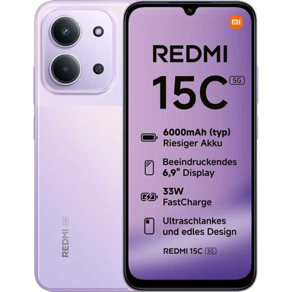 Smartphone Xiaomi Redmi 15C 6,9" 8 GB RAM 4 GB RAM 256 GB Violet Purple
