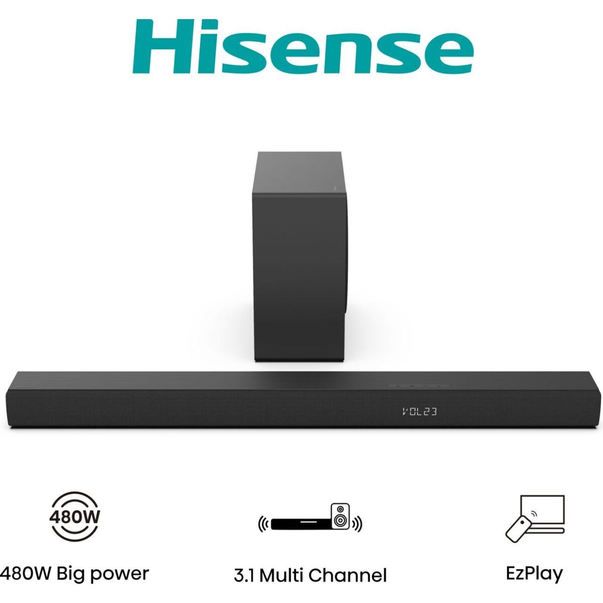 Soundbar Hisense HS3100 480W Black 480 W