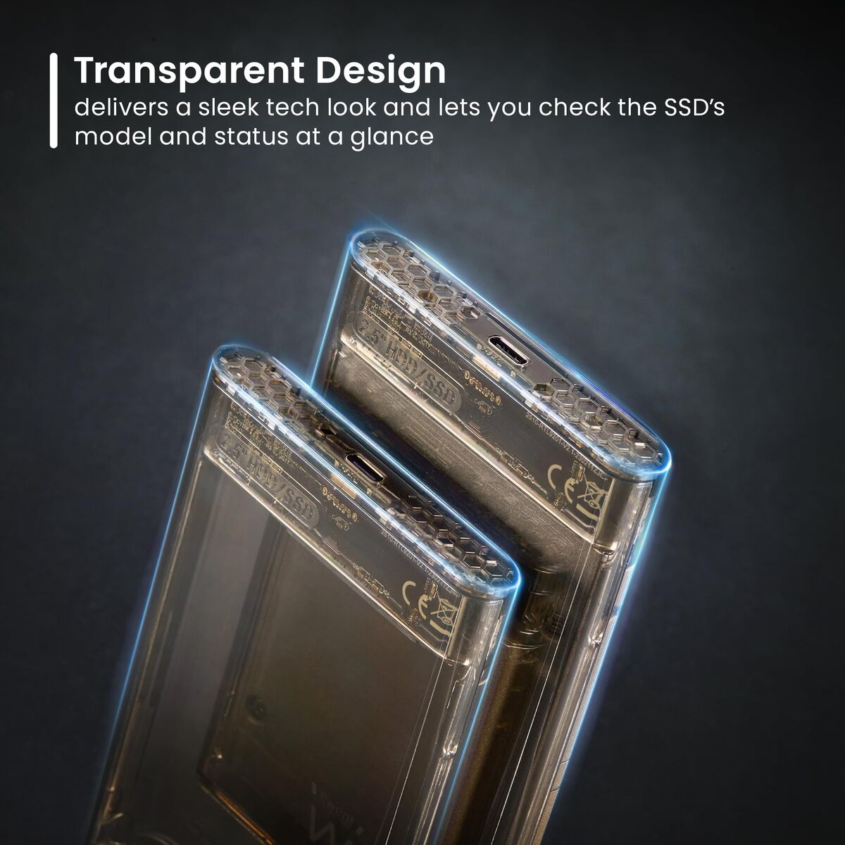 External Hard Drive Ewent ew7068 Transparent 2,5"