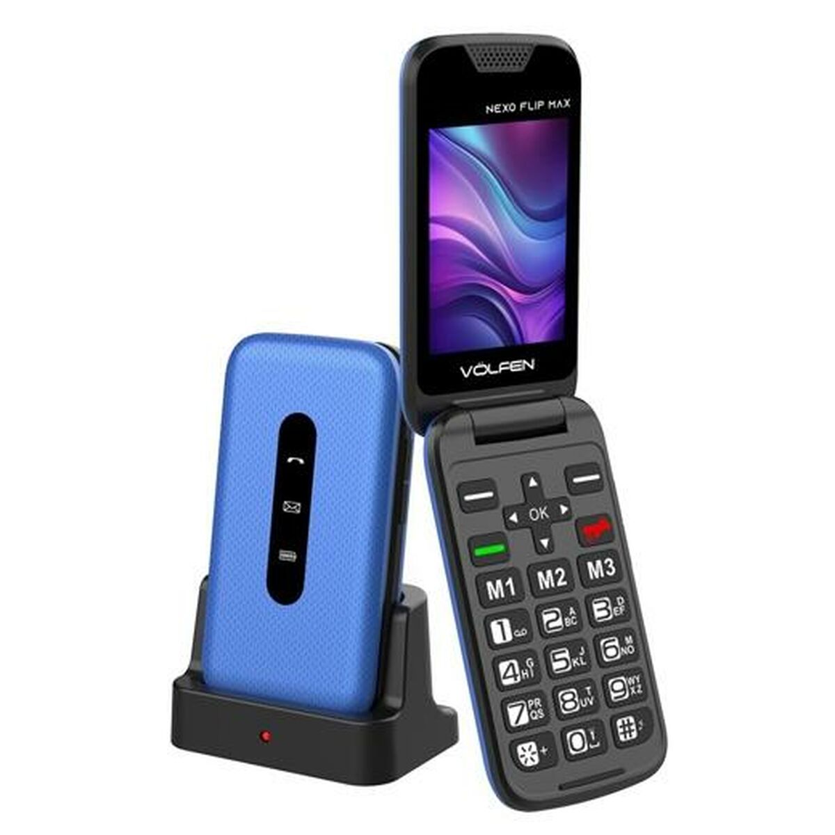 Mobile telephone for older adults Volfen Nexo Flip Blue 32 GB 64 MB RAM 2,8"