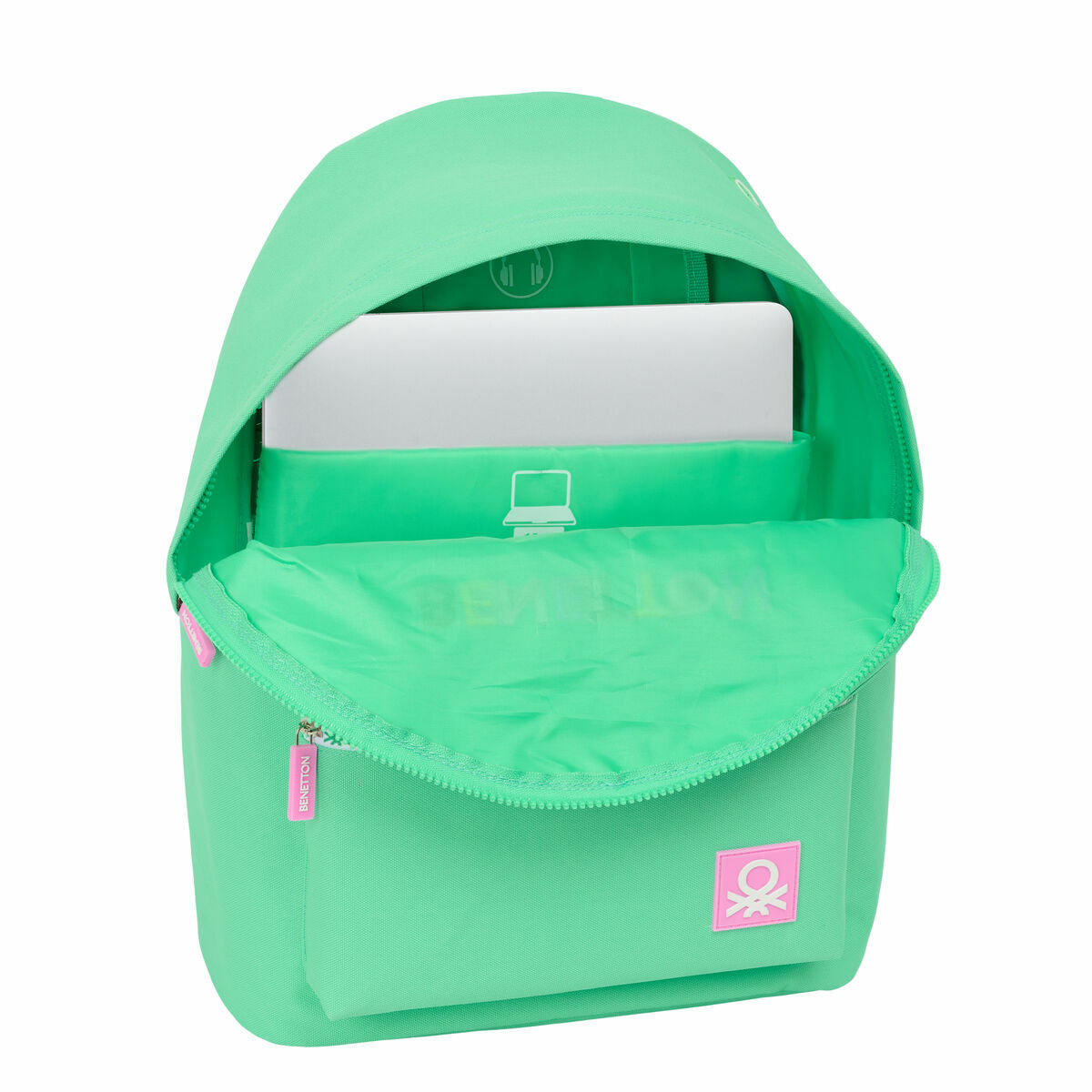 Laptop Backpack Benetton benetton Green 31 x 41 x 16 cm