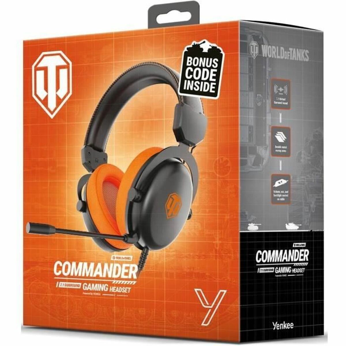 Headphones Yenkee COMMANDER YHP WT300 Black noir