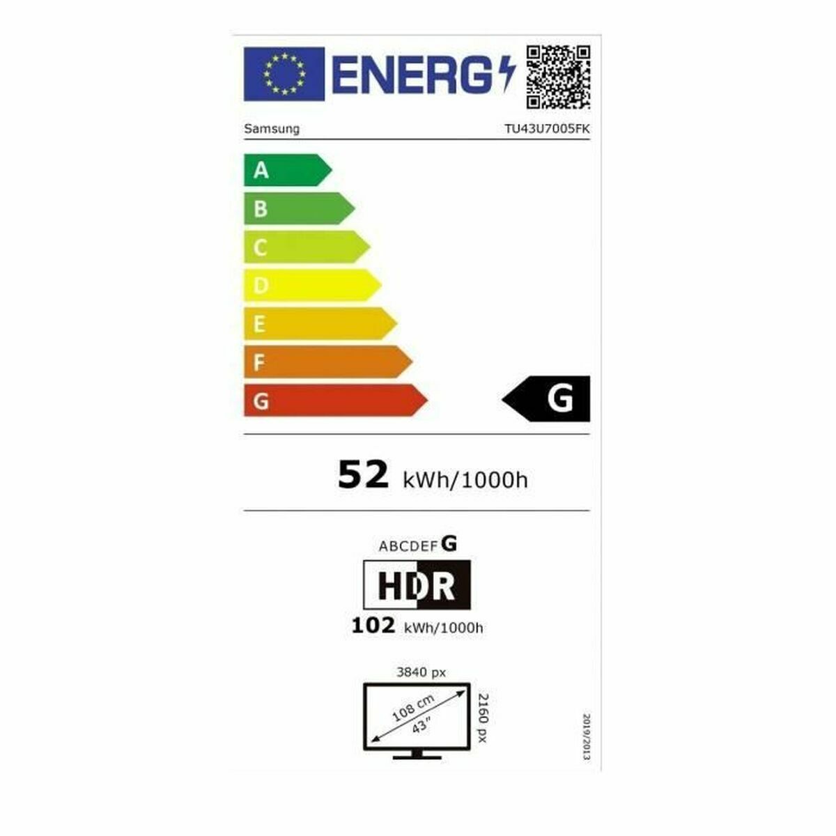 Smart TV Samsung TU43U7005FKX 43 43" 4K Ultra HD LED HDR