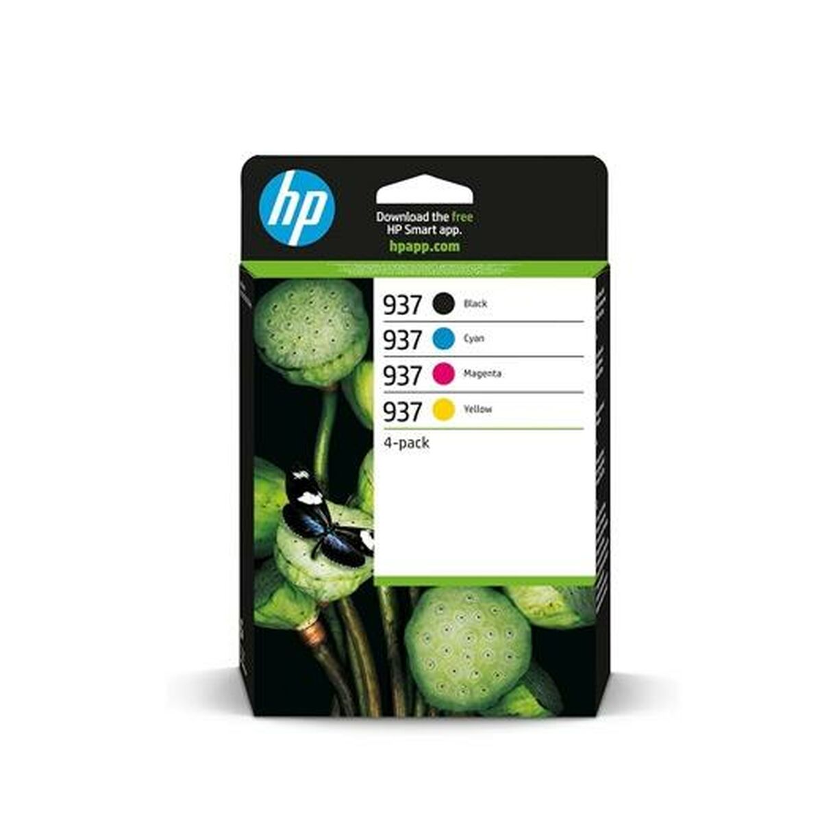 Original Ink Cartridge HP Yellow Blue Black Magenta (12 Units)