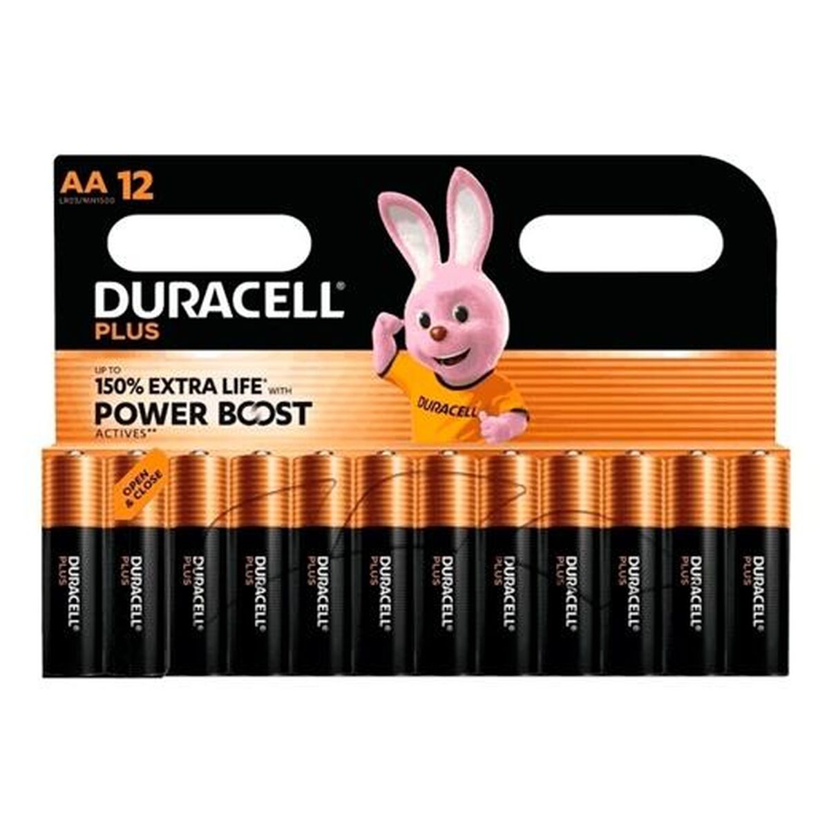Alkaline Batteries DURACELL PLUS POWER 1,5 V LR06 12 Pieces (12 Units)