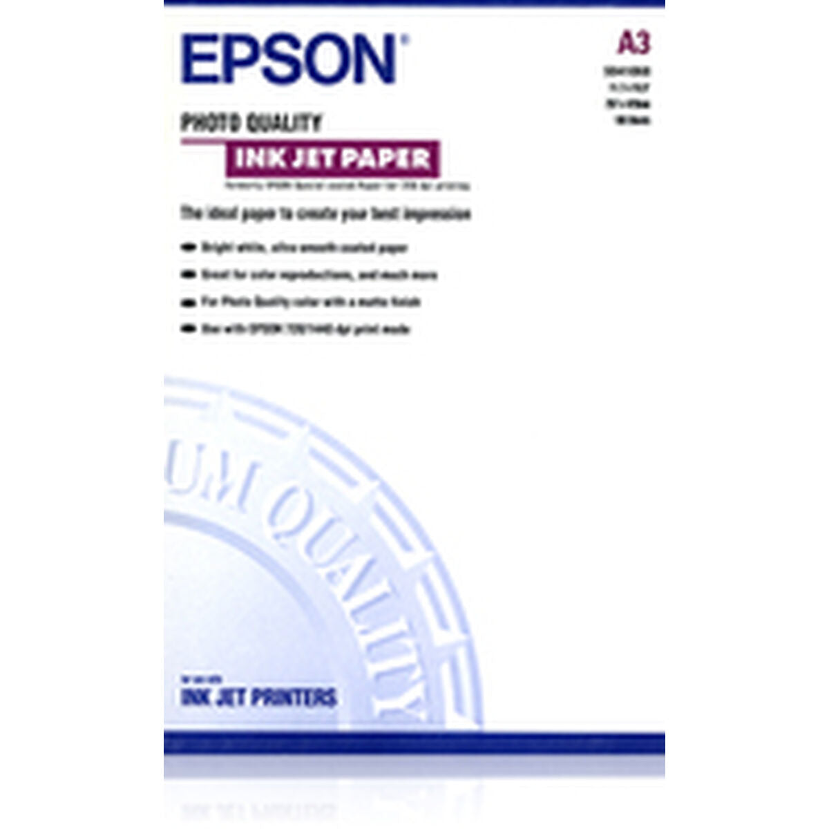 Printer Paper Epson C13S041068 White A3