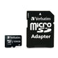 Micro SD Memory Card with Adaptor Verbatim 44085