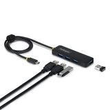 USB Hub Startech H5C4A-USB-HUB-2 Black