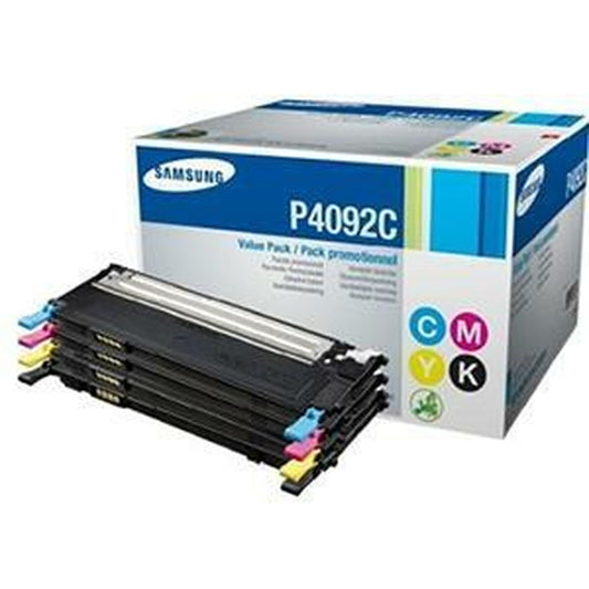 Original Ink Cartridge Samsung Paquete de 4 cartuchos de tóner negro/cian/magenta/amarillo Samsung CLT-P4092C Multicolour