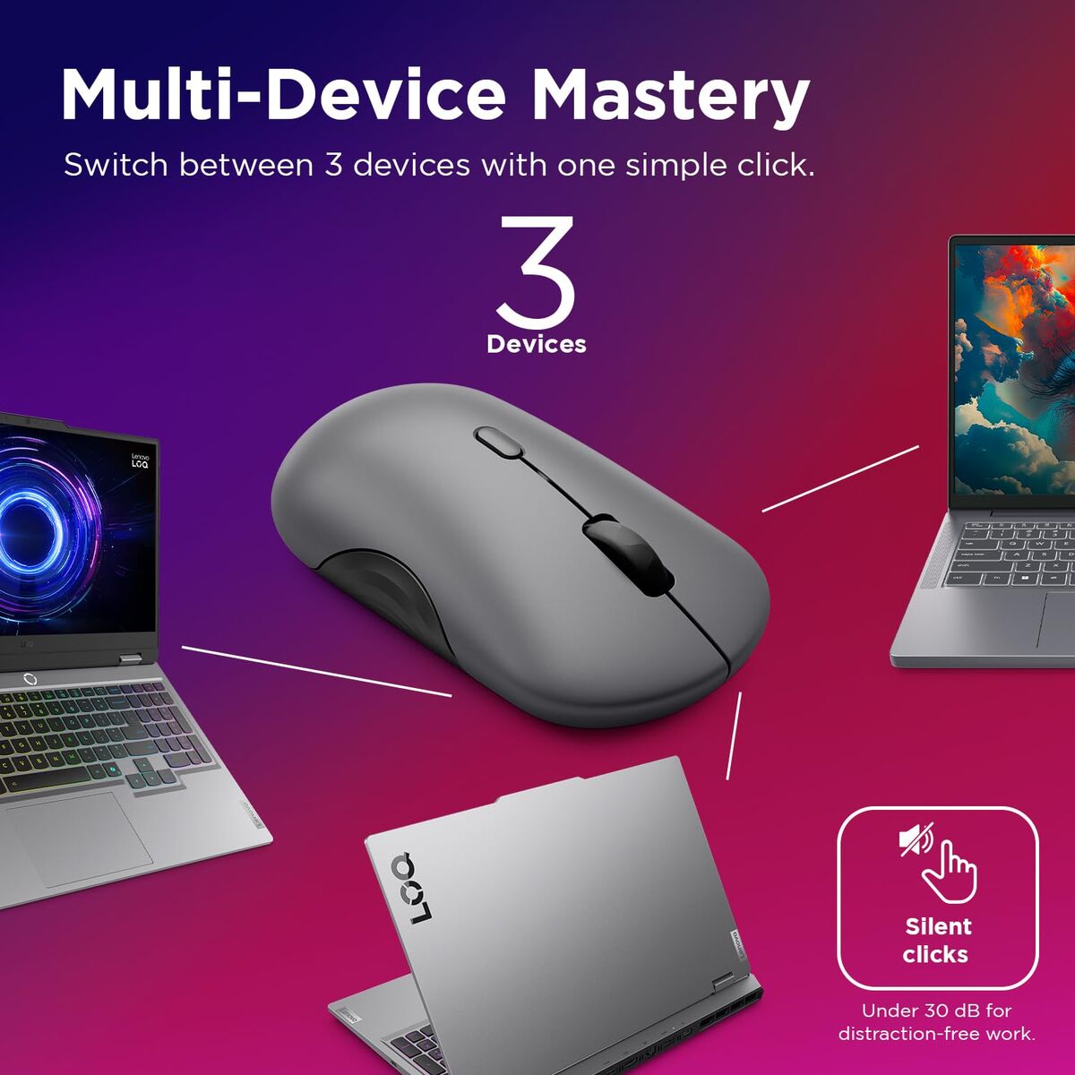 Mouse Lenovo GY51S61898 Grey 4000 dpi