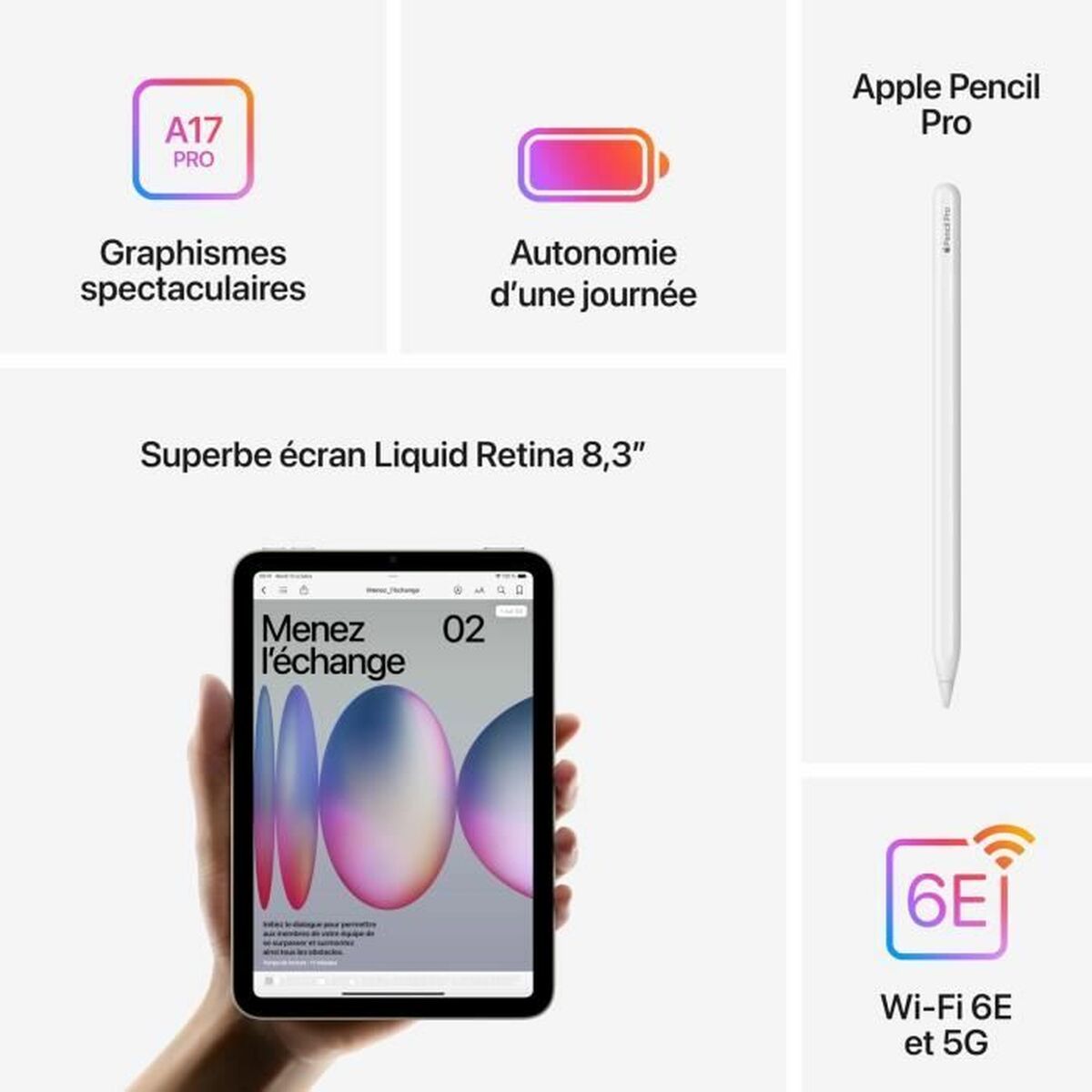 Tablet Apple iPad mini 8,3" 128 GB Grey