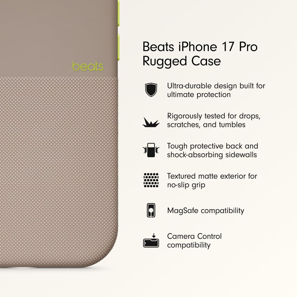 Mobile cover Beats iPhone 17 Pro Grey Apple