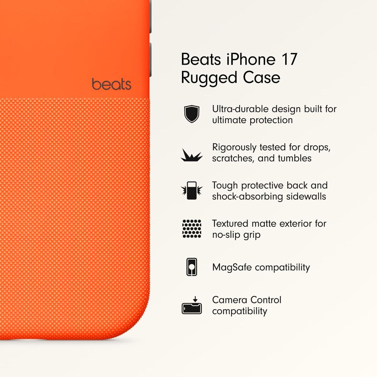 Mobile cover Beats iPhone 17 Orange Apple