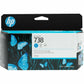 Original Ink Cartridge HP DESIGNJET 738 Cyan