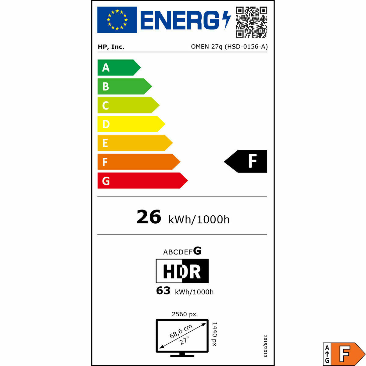 HDMI Cable HP 780H4E9 27" Quad HD