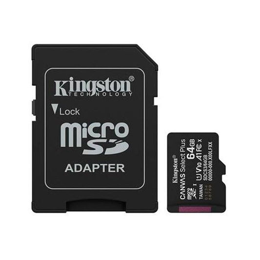 Micro SD Memory Card with Adaptor Kingston SDCS3/64GB 64 GB