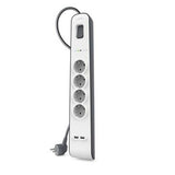 4-socket plugboard with power switch Belkin BSV401VF2M USB x 2 (2 m)
