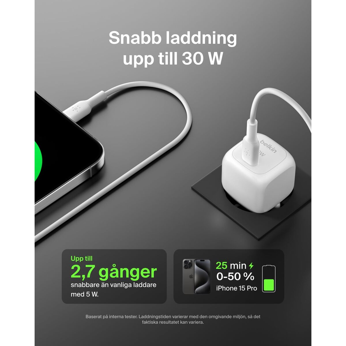 Wall Charger Belkin WCA008KQ1MWH-B6 30 W