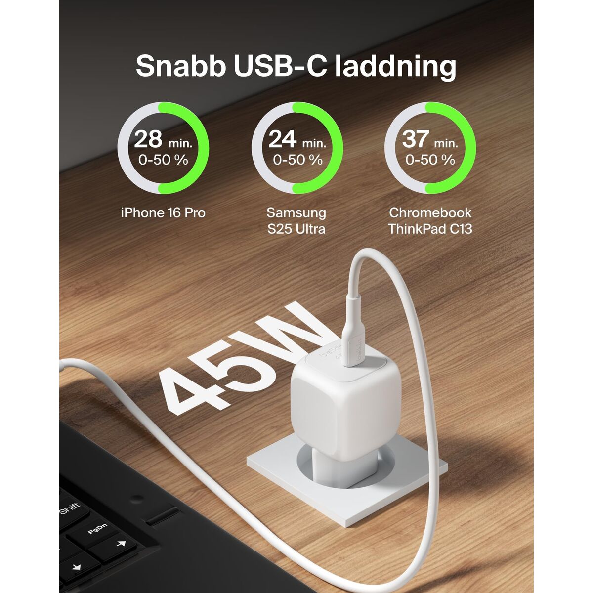 Wall Charger Belkin WCA013KQ1MWH-B6 White