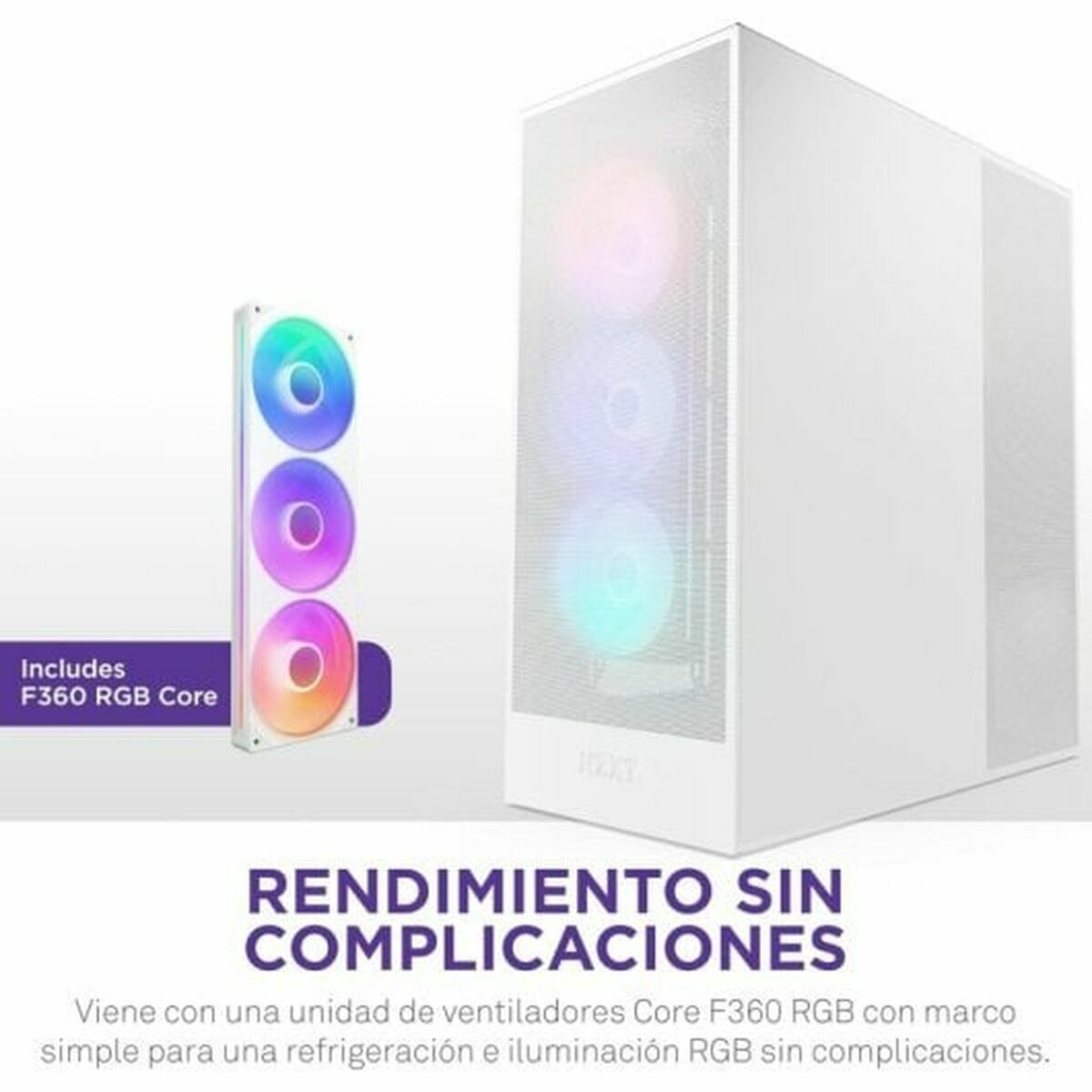 ATX Semi-tower Box NZXT H7 Flow RGB Midi White