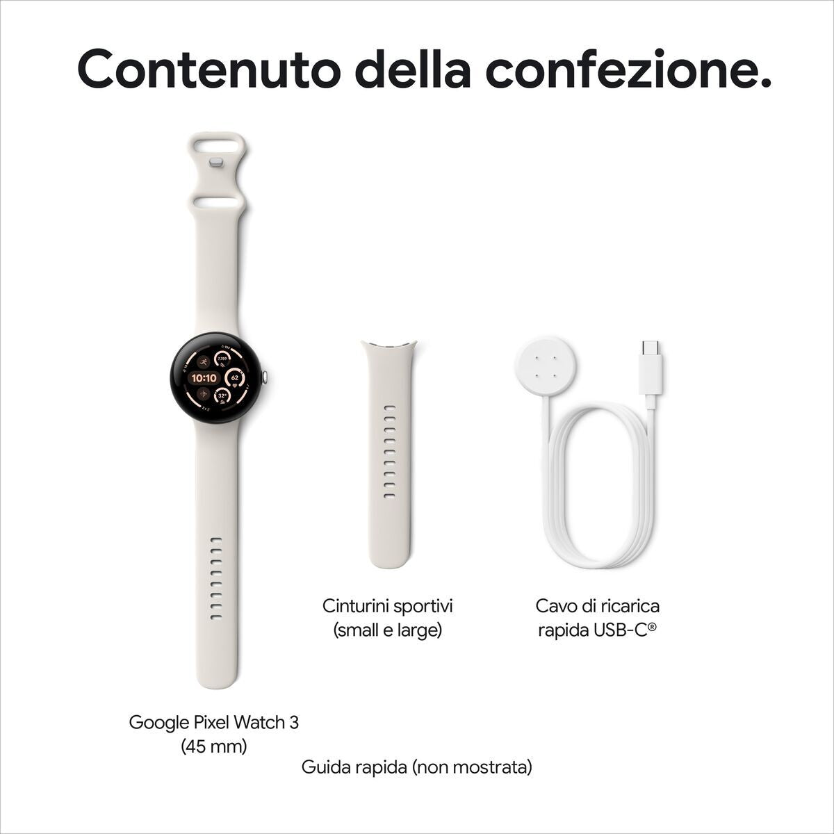 Smartwatch Google GA05283-DE White 1,4" 45 mm
