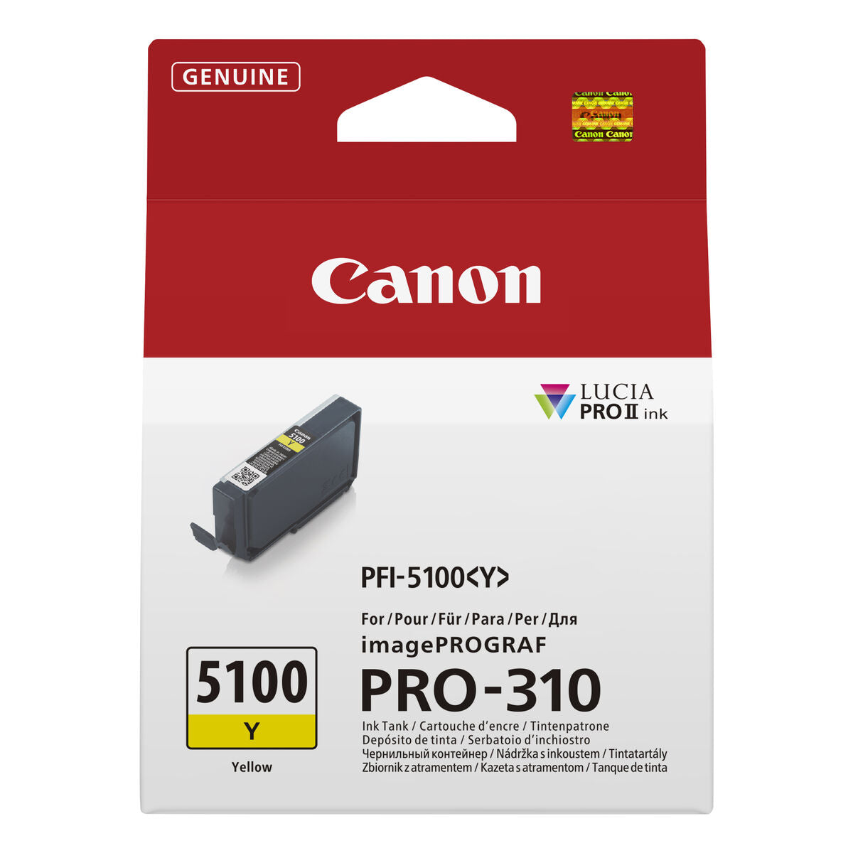 Original Ink Cartridge Canon PFI-5100 Y EUR Yellow