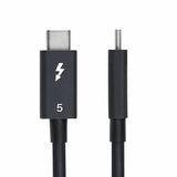 Power Cord Startech TBLT5MM80CM240W Black 80 cm