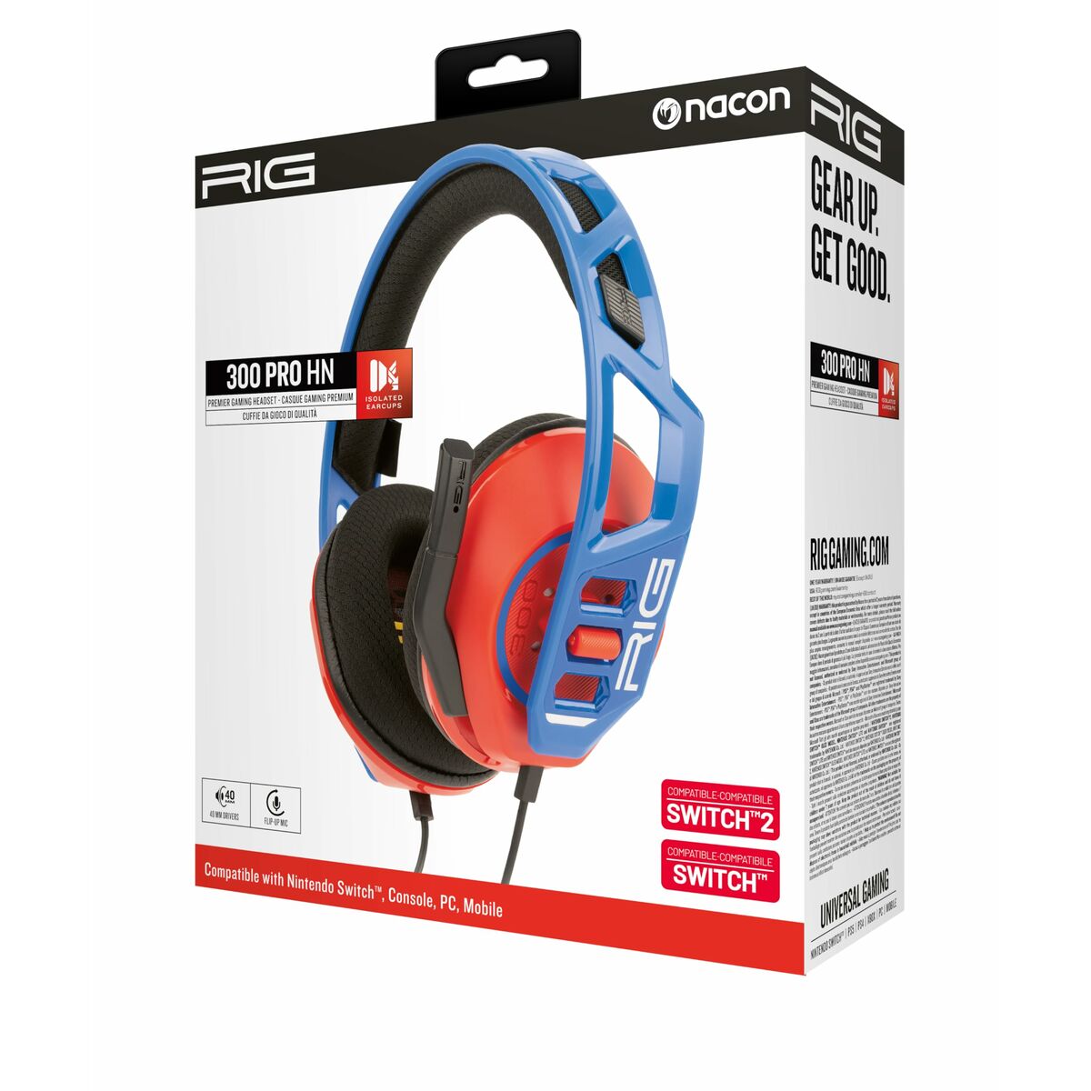 Headphones Nacon RIG300PROHNR+B