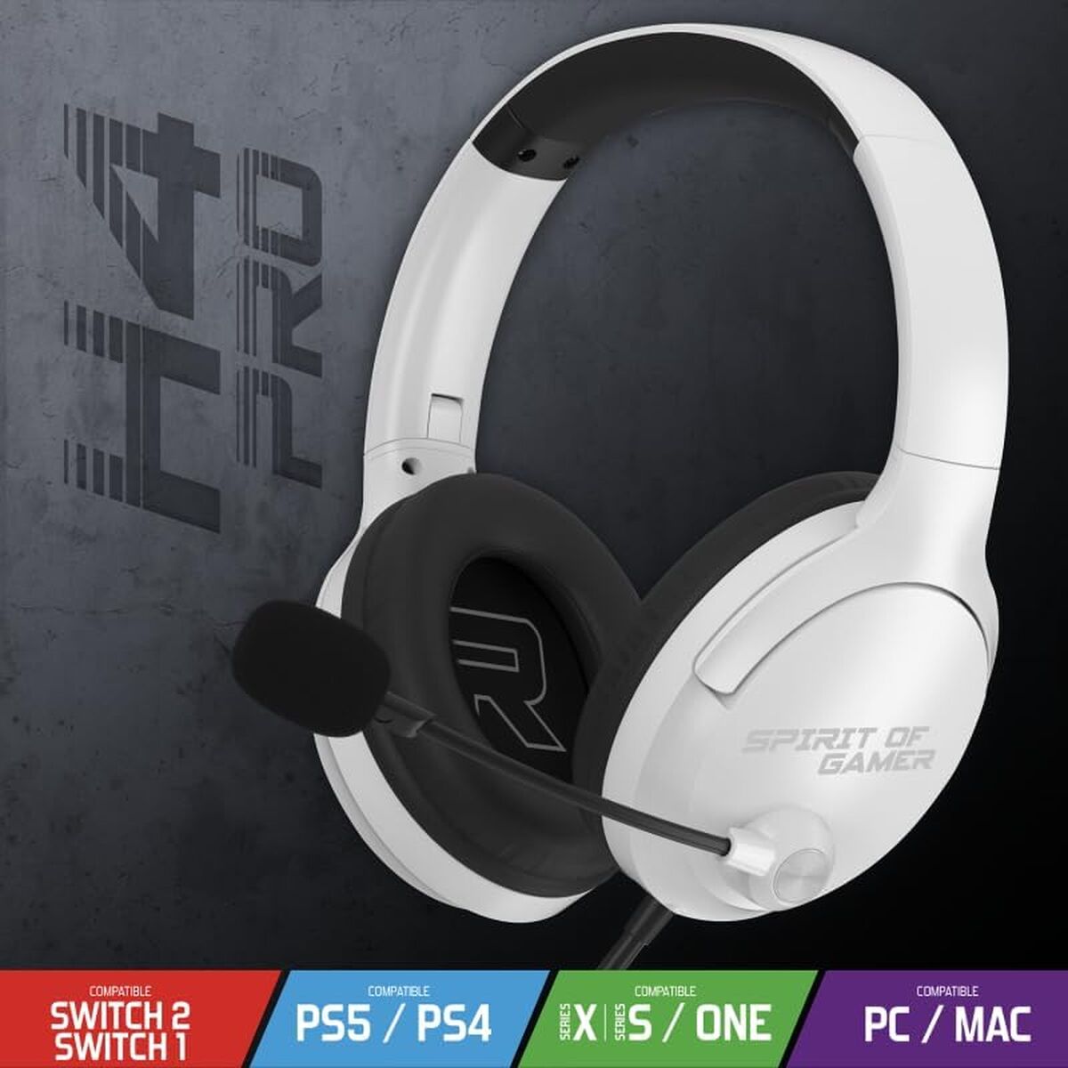 Headphones with Microphone Spirit of Gamer Pro H4 White