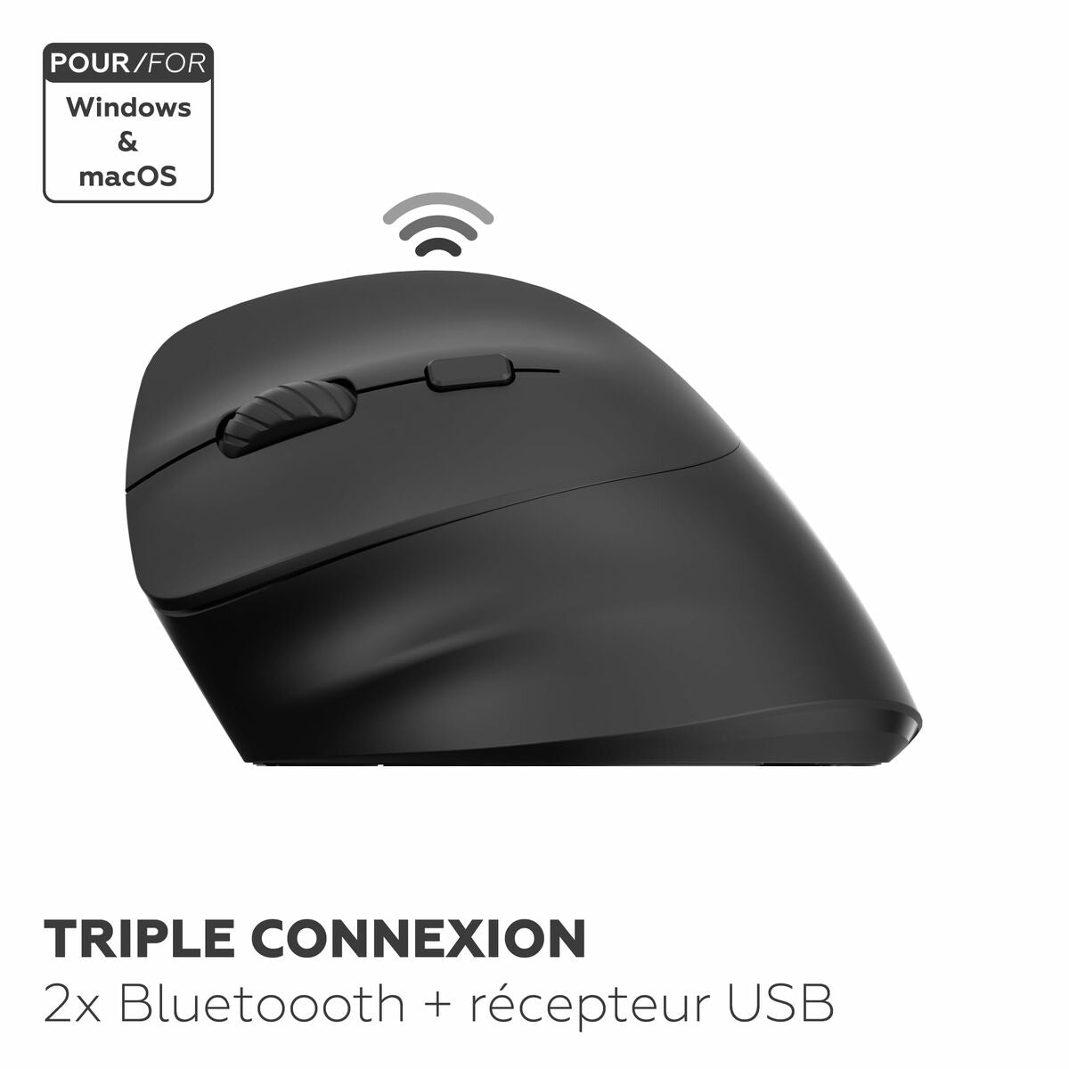 Mouse Mobility Lab ERGO M30W LEFT Black Vertical