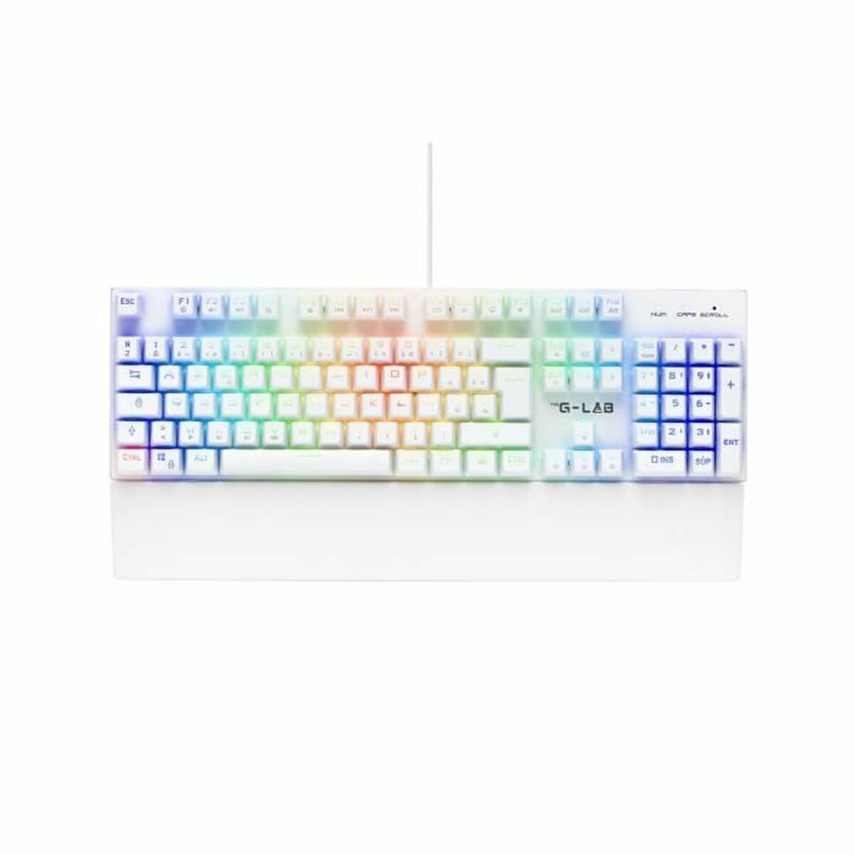 Mechanical keyboard The G-Lab KEYZ RUBIDIUM White Azerty French