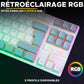 Keyboard The G-Lab KEYZ CAESIUM Grey Azerty French