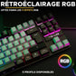 Keyboard The G-Lab KEYZ CAESIUM Black Grey Azerty French