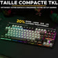 Keyboard The G-Lab KEYZ CAESIUM Black Grey Azerty French