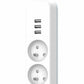 4-socket plugboard with power switch QUARX (1,5 m)