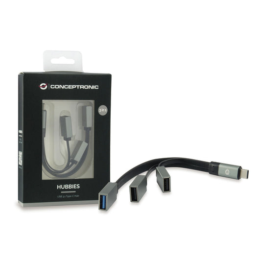 USB Hub Conceptronic 110514407 Grey