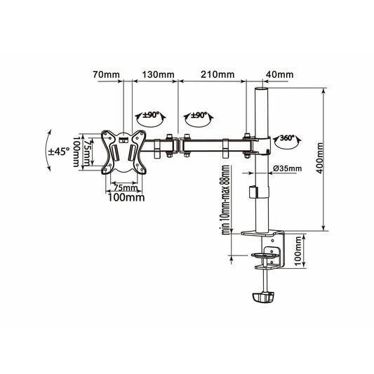 Screen Table Support Equip 650151 27"