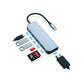 USB Hub Conceptronic 6 in 1 Grey Aluminium