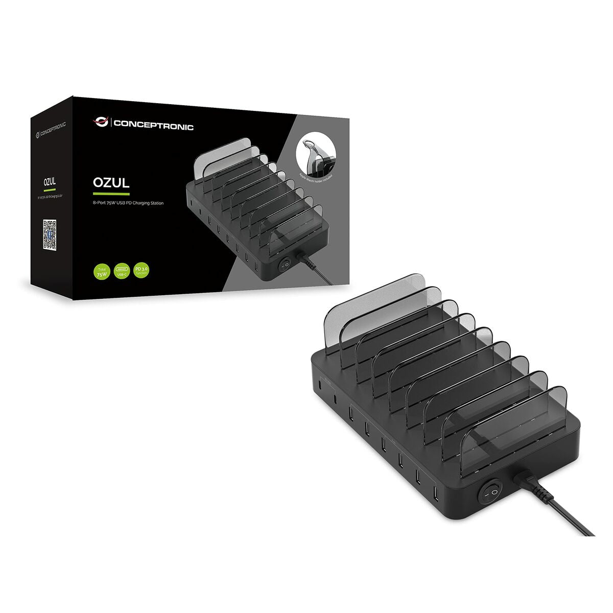 Portable charger Conceptronic 120548903101 Black