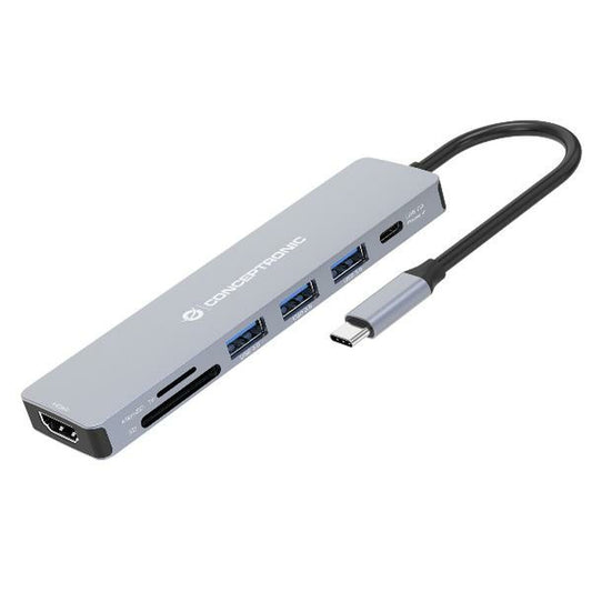 USB Hub Conceptronic 110519207101 Grey 100 W