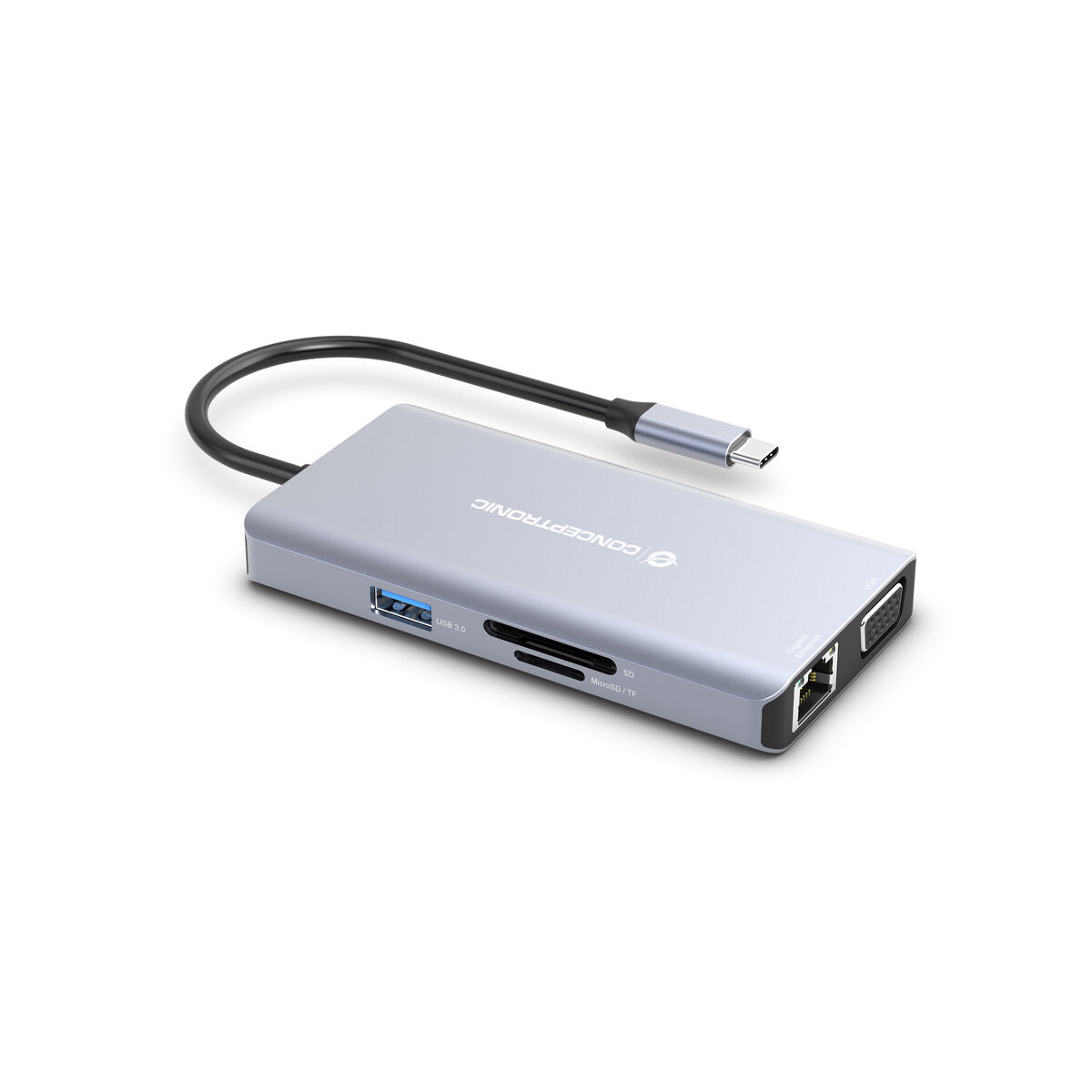 USB Hub Conceptronic 110519307101 Grey 100 W