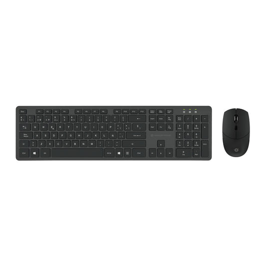 Keyboard and Mouse Conceptronic 120848407201 Black Spanish Qwerty