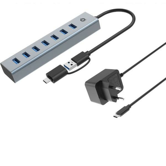 USB Hub Conceptronic HUBBIES21GP Silver