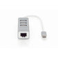 USB Hub Digitus Grey Silver Aluminium