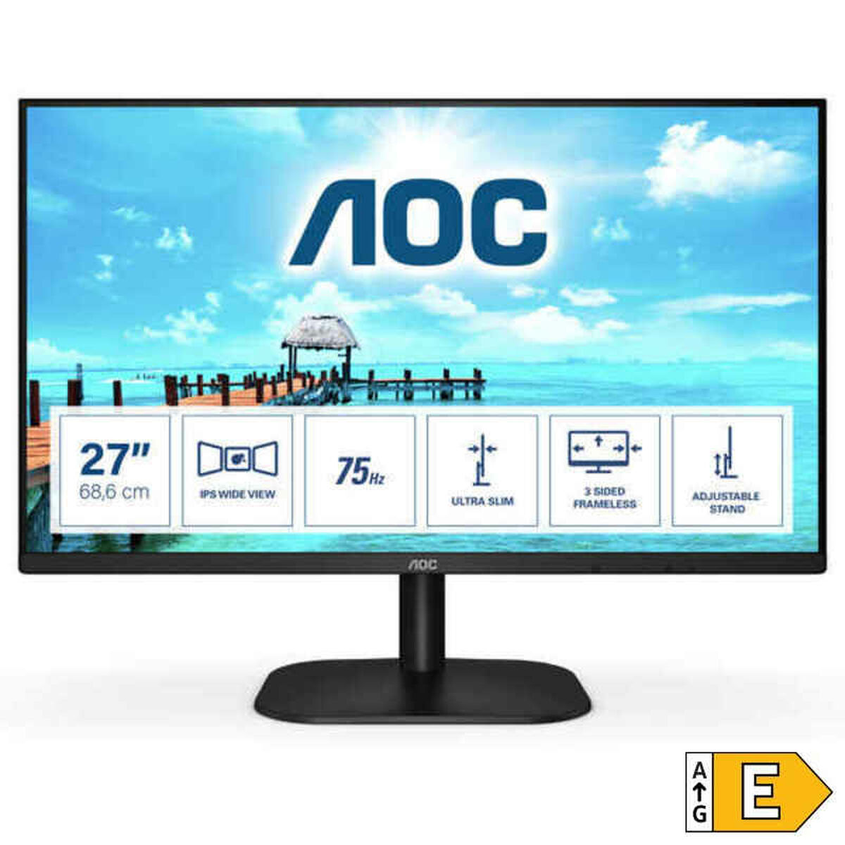 Monitor AOC 27B2H 27" FHD WLED IPS LED IPS Flicker free 75 Hz 75 Hz