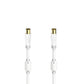Coaxial TV Antenna Cable Hama 00205245 White 75 cm